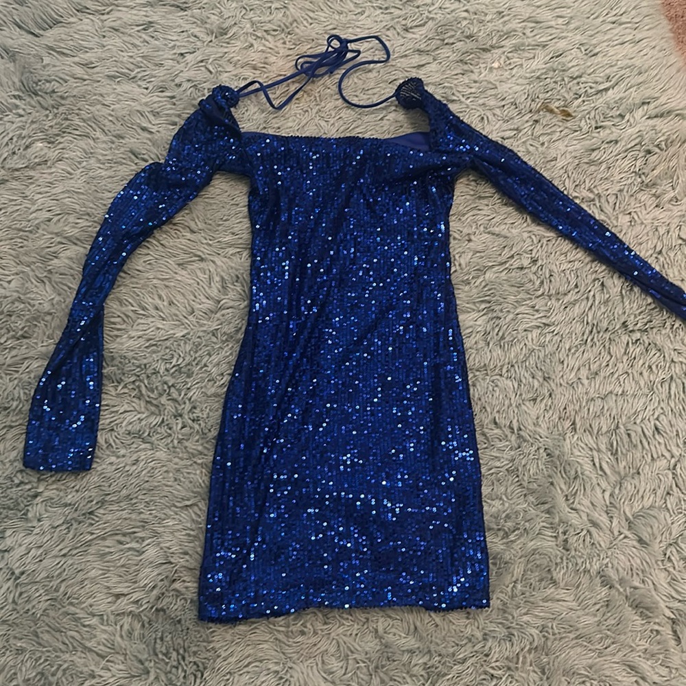 Lucy in the sky dress size small dark blue with sparkles